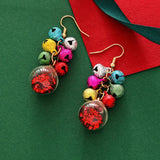 Cifeeo-Christmas Gift idea Christmas Bell Earrings Cute Ornament Long Dangle Earring for Women Hanging Hypoallergenic Christmas Festival Party Jewelry Gift