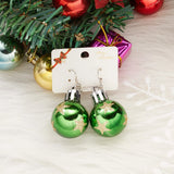 Cifeeo-Christmas gifts Merry Christmas Resin Sequin Bulb Christmas Earrings For Women Snowflake Star Ball Dangle Earring New Year Festival Jewelry Gift