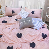 Cifeeo-INS Style Bedding Boys Girls Twin Queen Size Duvet Cover Set Flat Sheet Pillowcase Bed Linen Kids Adult Fashion Home Textile