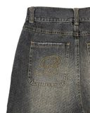 Cifeeo-Street letter embroidery simple lazy popular denim shorts for men's clothing 2024 summer punk casual knee-length y2k baggy pants