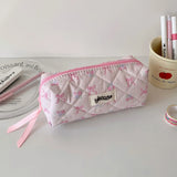 Cifeeo-Back To School Gifts Bow Ribbon Pencil Case Estuches Escolares Pencil Pouch Soft Pencilcase Trousses Scolaires Cute Stationery Pencil Case Girls