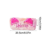 Cifeeo-Back To School Gifts Sequins Ears Pencil Case School Supplies Pencil Pouch Estuche Escolar Embroidery Cartoon Cute Stationery Plush Pencil Case Girls