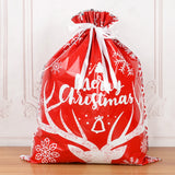 Cifeeo-3/5Pcs Merry Christmas Drawstring Gift Bag New Year 2025 Large Candy Cookie Packaging Bag 2024 Navidad Christmas Home Decoration