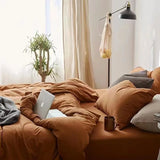 Cifeeo-Ins Pastoral style Yellow Small Flowers Bedding Set Twin Queen Size Duvet Cover Flat Sheet Pillowcase Princess Girl Bed Linen