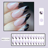 Cifeeo 24Pcs Long Coffin False Nails with Glue Wearable Brown Fake Nails with   Rhinestones Ballet Press on Nails Full Cover Nail Tips