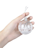 Cifeeo-6pcs 6cm Transparent Snow Christmas Balls Pendants for Christmas Tree Decoration Clear Baubles Hanging Ornaments Xmas Navidad