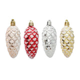 Cifeeo-5Pcs Christmas Painted Pine Cone Balls Hanging Pendants Merry Christmas Tree Decoration for Home Xmas Ornament Gift Navidad 2024