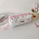 Cifeeo-Back To School Gifts Bow Ribbon Pencil Case Estuches Escolares Pencil Pouch Soft Pencilcase Trousses Scolaires Cute Stationery Pencil Case Girls