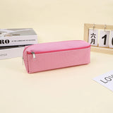 Cifeeo-Back To School Gifts Simple Pencil Case Estuches Escolares Pencilcase School Supplies Solid Color Double Zipper Trousses Scolaires Pencil Pouch