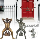 Cifeeo-Halloween Funny Mans Balls Door Knocker Ornament Home Decor Funny Resin Knocking Doorbell Hanging Miniature Figurine Outdoor Garden