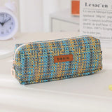 Cifeeo-Back To School Gifts Basic Pencil Case School Supplies Pencil Case Girls Large Capacity Back To School Grid Estuche Escolar Stationery Pencil Pouch
