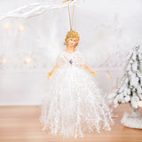 Cifeeo-Xmas Tree Pendants Snowflake Angel Deer Hanging Ornaments Christmas Decorations For Home Kids Toy 2024 Navidad New Year Party