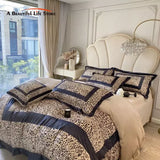 Cifeeo-Luxury Leopard Printed Bedding Set, Thickened Warm Velvet Fleece, Crystal Velvet Flannel Duvet Cover Set, Bed Sheet, Pillowcases