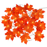 Cifeeo-3M 20LED Artificial Maple Leaves LED String Light Fairy Garland Halloween Party Christmas Decoration for Home Thanksgiving Gift