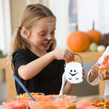 Cifeeo-6/1Pcs Pumpkin Bucket Container Kids Trick or Treat Gift Favors Box Cookie Snack Holder Halloween Party Props Home Decoration