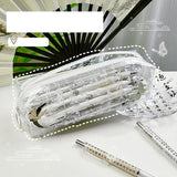 Cifeeo-Back To School Gifts Chinese Style Pencil Case Transparent Estuches Escolares Pencil Cases Large Capacity Kalemlik School Supplies Pencil Pouch