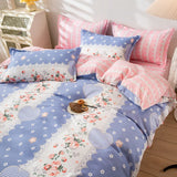 Cifeeo-INS Style Bedding Boys Girls Twin Queen Size Duvet Cover Set Flat Sheet Pillowcase Bed Linen Kids Adult Fashion Home Textile
