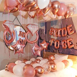 Cifeeo-69Pcs Bride To Be Balloons Set Wedding Decoration Rose Gold Diamond Balloon Ring Foil Balon Confetti Globos Party Suppliers