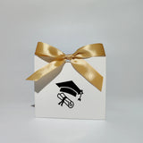 CIFEEO-Graduation Gift Back to School Season Gold Glitter Cap Candy Boxes Graduation Party Favors Box Decorations Gift Chocolate Box for Party Supplies