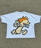 Cifeeo-Hip Hop Cartoon Anime Pattern Print Loose T-Shirt Daily Casual Oversized Loose Cotton Short Sleeve Men Women Harajuku Y2k Tops