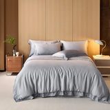 Cifeeo-Cifeeo Luxury Bedding Set Lyocell Soft Silky Cool Feeling Antimicrobial Duvet Cover Flat/Fitted Bed Sheet Pillowcases 4Pcs