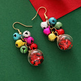 Cifeeo-Christmas Gift idea Christmas Bell Earrings Cute Ornament Long Dangle Earring for Women Hanging Hypoallergenic Christmas Festival Party Jewelry Gift