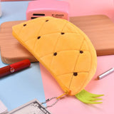 Cifeeo-Back To School Gifts Fruits Pencil Case Kawaii Stationery Watermelon Pencil Pouch Estuches Plush School Supplies Trousse Soft Pencil Cases For Girls