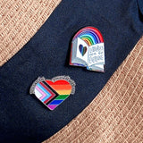 Cifeeo-Cute Rainbow Enamel Brooch Tooth Cloud Black Cat Duck Love Book Cloud Rainbow Metal Badge Punk Lapel Pin Jewelry Accessorie Gift