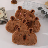 Cifeeo-Back To School Gifts Capibara Plush Pencil Case Capibaras Peluche Pencil Case Girls Soft Cute Stationery Pencilcase School Supplies Pencil Pouch
