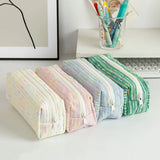 Cifeeo-Back To School Gifts Colored Lines Pencil Case School Supplies Pencil Case Girls Trousse Large Capacity Stationery Estuche Escolar Pencil Pouch