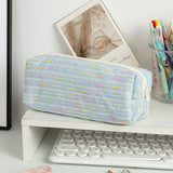 Cifeeo-Back To School Gifts Colored Lines Pencil Case School Supplies Pencil Case Girls Trousse Large Capacity Stationery Estuche Escolar Pencil Pouch
