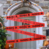 Cifeeo 2pcs/set Halloween Warning Tape Signs Halloween Props Window Prop Party Danger Warning line Halloween Decoration Witch Balloons