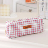 Cifeeo-Back To School Gifts Basic Pencil Case School Supplies Pencil Case Girls Large Capacity Back To School Grid Estuche Escolar Stationery Pencil Pouch