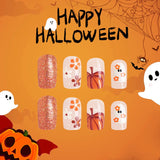 Cifeeo-Halloween Nails 24Pcs Clown Grim Reaper Mask Man False Nails Halloween dark horror weird Tomie Press on Nails For Women and Girls Holiday Gifts