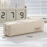 Cifeeo-Back To School Gifts Simple Corduroy Pencil Case Estuches Escolares Pencil Case Girls Cute Stationery Trousses Scolaires School Supplies Pencil Pouch