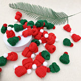 Cifeeo-Christmas Gift idea 5 Pcs Mini Knit Hat Mini Christmas Scarf Set Mini Santa Hats for Crafts Christmas Tree Ornaments for DIY Craft Art Snowman Doll