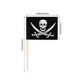 Cifeeo-Pirate Flag Toothpicks Cupcake Topper For Kids Boys Pirate Theme Birthday Party Cake Decoraiton Halloween Cocktail Pick Supplies