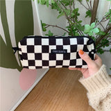 Cifeeo-Back To School Gifts Pencil Case Korean Retro Pencilcase Trousse Scolaire Corduroy Pen Case Estuche Lapices Kalemlik School Supplies Pencil Pouch