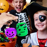 Cifeeo-6/1Pcs Pumpkin Bucket Container Kids Trick or Treat Gift Favors Box Cookie Snack Holder Halloween Party Props Home Decoration