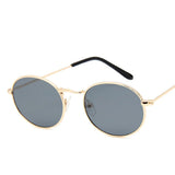 Cifeeo-Cool Sunglasses 2024 Oval Women Sunglasses Men Glasses Lady Luxury Retro Metal Sun Glasses Vintage Mirror UV400 Oculos De Sol