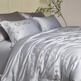 Cifeeo-1000TC Egyptian Cotton Flowers Embroidery Bedding Set 200x230cm/220x240cm Duvet Cover Set Bed Sheet Pillowcases Home Textiles