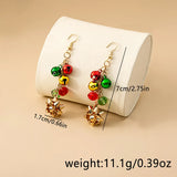 Cifeeo-Christmas Gift idea Christmas Earrings for Women,Cute Green Christmas Gift Bow Dangle Earring,Holiday Crazy Party Drop Stud Earrings
