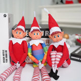 Cifeeo-42cm Christmas Elf Behaving Behavin Badly Plush Toy Novelty Long Bendy Naughty Boy Elf on The Shelf Christmas Elves Doll