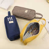 Cifeeo-Back To School Gifts Pencil Case Large Capacity School Supplies Pencilcase Astuccio Solid Color Pen Case Trousse Japanese Stationery Pencil Box