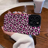 CIFEEO- Graduation Gift Back to School Season Pink Leopard Print Phone Case For iphone 14 13 12 11 XR XS Pro Max 14Plus 12 13Mini 7 8 Plus Lense Protection Soft Silicone Case