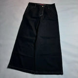 Cifeeo-Y2K Hip Hop Wide Leg Baggy Jeans Wexwear Punk Street Dance Big Boy High Waist Jeans Black Big Pocket Pants Men Women Clothing