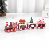 Cifeeo-Christmas Wooden Train Ornament Merry Christmas Decoration For Home 2024 Xmas Kids Gifts Noel Natal Navidad New Year 2024