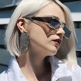 Cifeeo-Cool Sunglasses Retro Fashion Punk Square Sunglasses For Women Men Ins Popular Small Frame Silver Sun Glasses Trending Shades UV400 Ladies Eye