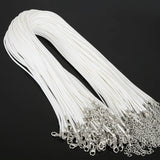 Cifeeo-Christmas Gift New Year's Eve Gift 10Pcs/Lot 1.5MM 2MM Cotton Waxed Cord Leather Rope String Chain Necklace DIY Jewelry For Making Findings In Bulk