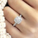 Cifeeo-Christmas gifts idea Winter outfits Christmas outfits Fashion Luxury Finger Rings For Women Crystal Cubic Zircon Promise Engagement Wedding Bands Party Female Jewelry Gifts
